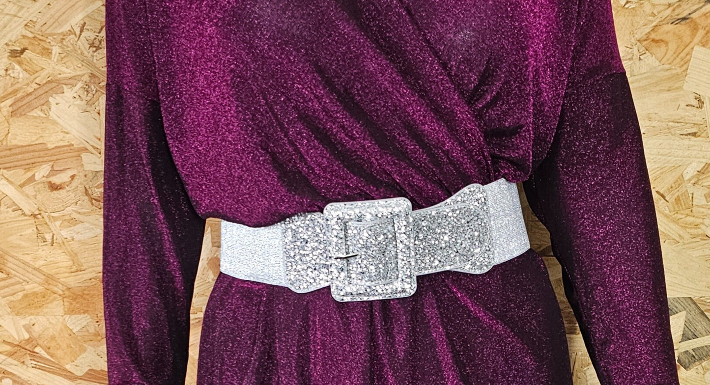 Ceinture large or ou argent