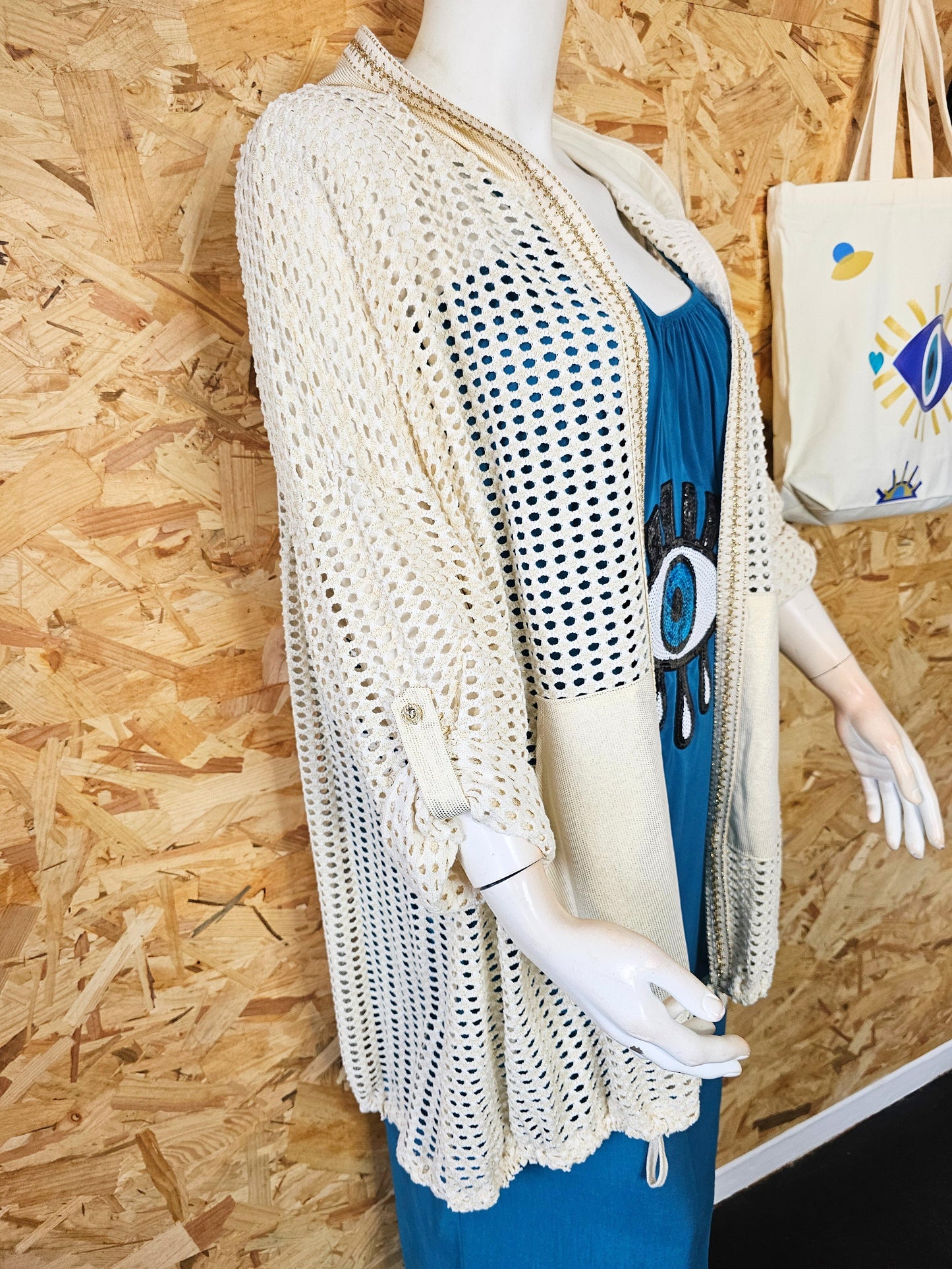 Veste sportswear en maille ajourée