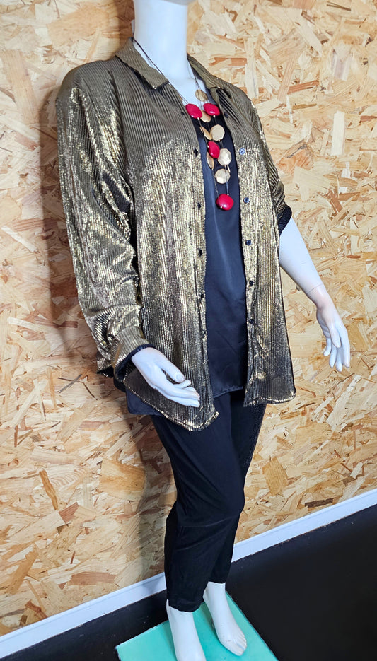 Chemisé dorée aspect  "gaufré"