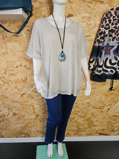 Teeshirt mailles ajourées