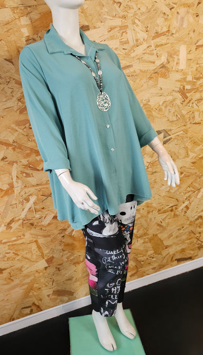 Chemise unie coupe évasée