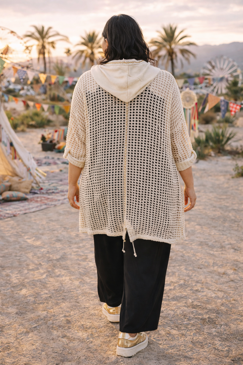 Veste sportswear en maille ajourée