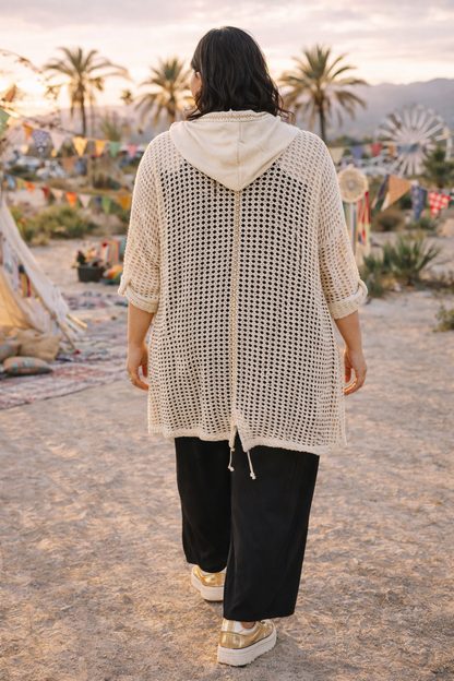 Veste sportswear en maille ajourée