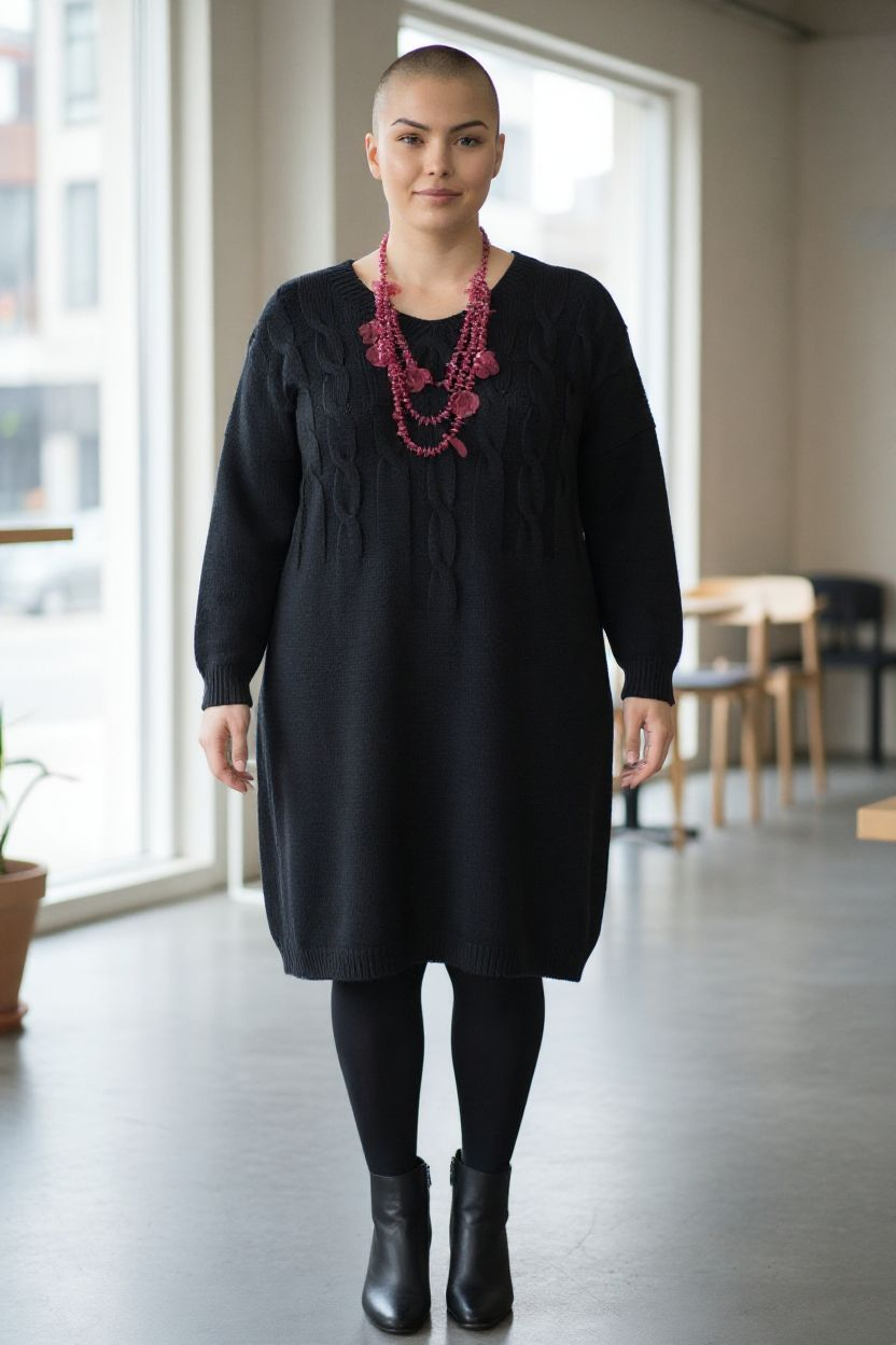 Robe pulls torsadée sur le buste