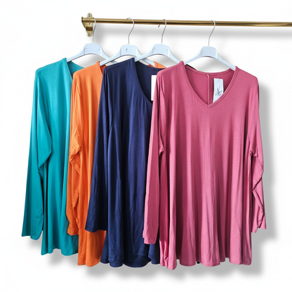 Teeshirt manches longue coupe évasée