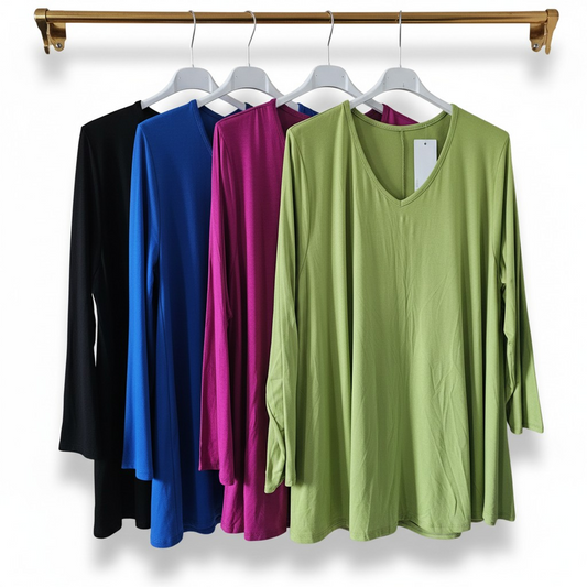 Teeshirt manches longue coupe évasée