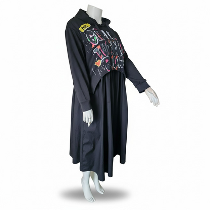Robe effet sweat superposé