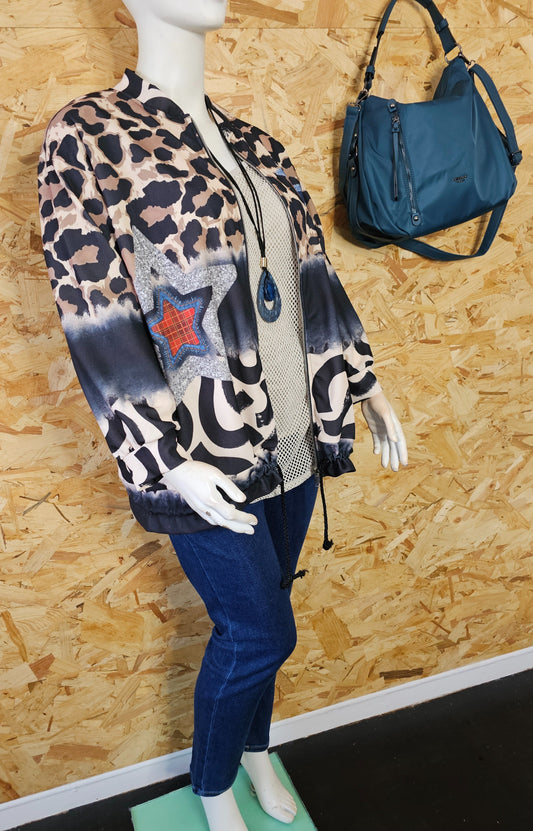 Veste type bombers, inspiration léopard