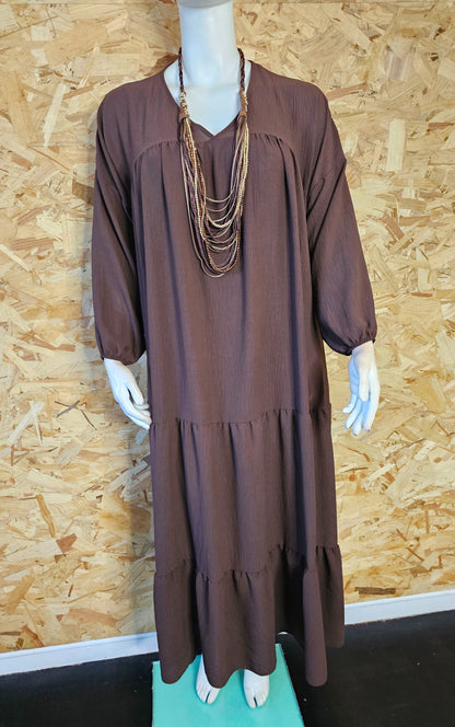 Robe longue, coupe bohème