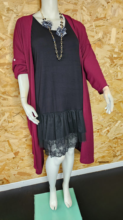 Robe ou Fond de robe tulle et dentelle