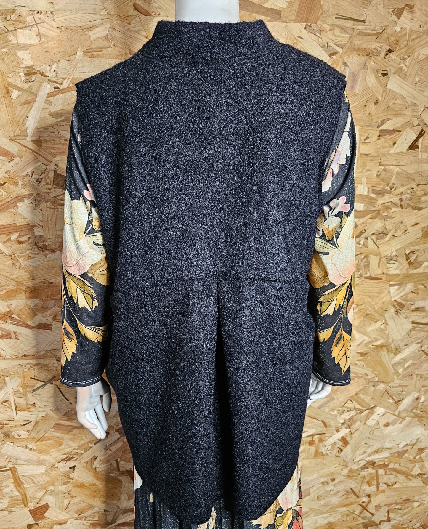 Gilet sans manches touché "laine bouillie"