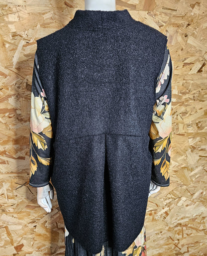 Gilet sans manches touché "laine bouillie"