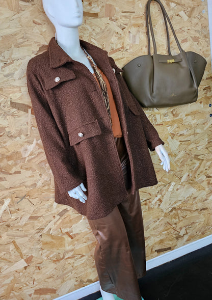 veste manteau lainage bouclette