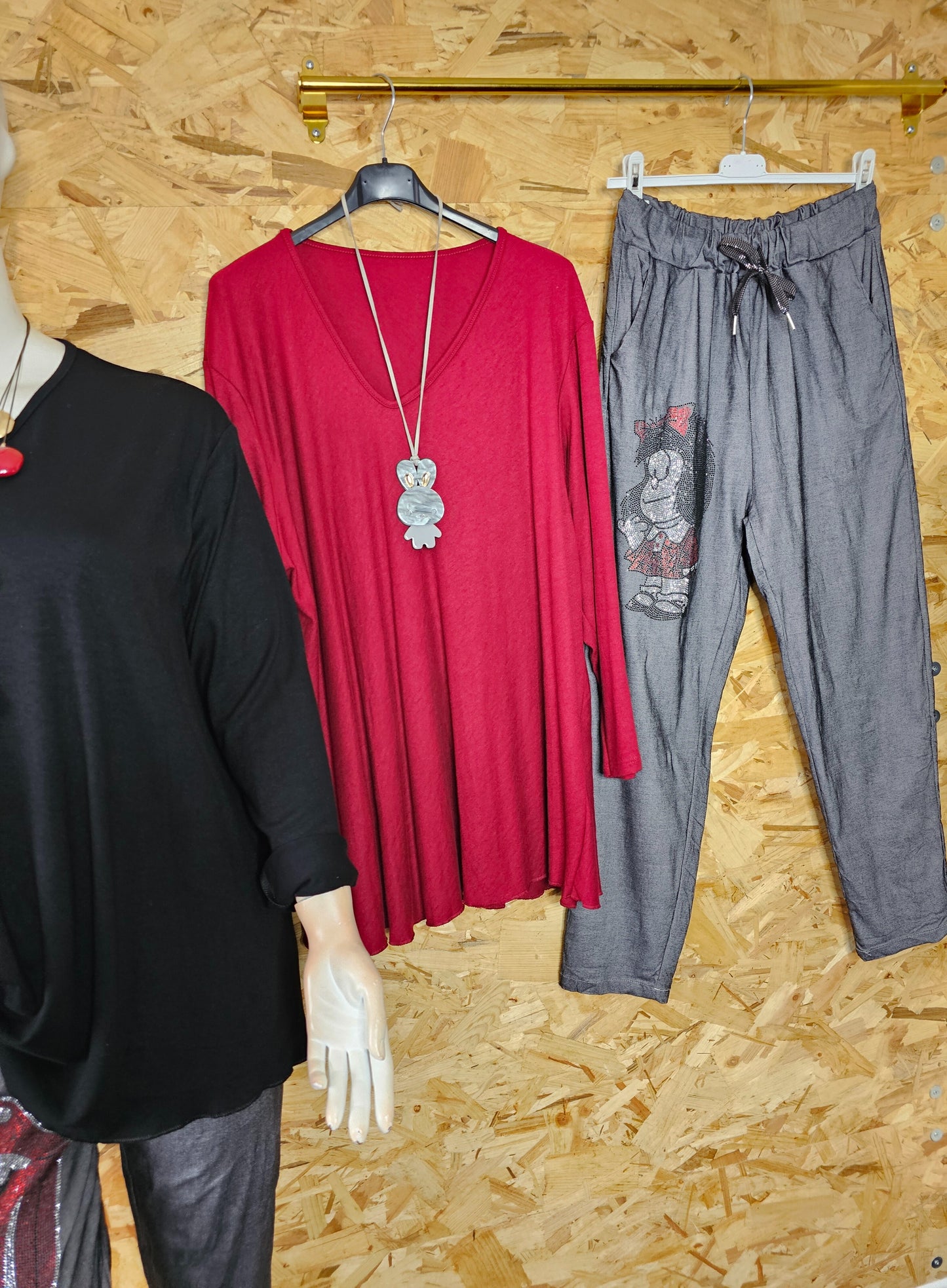 Pantalon super stretch "Mafalda" ou "Rolling stones" "motifs diamants