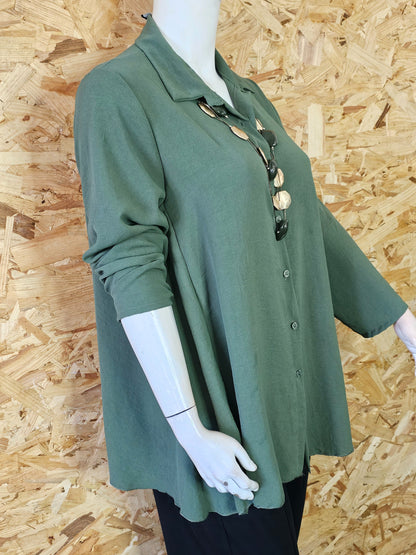 Chemise unie coupe évasée