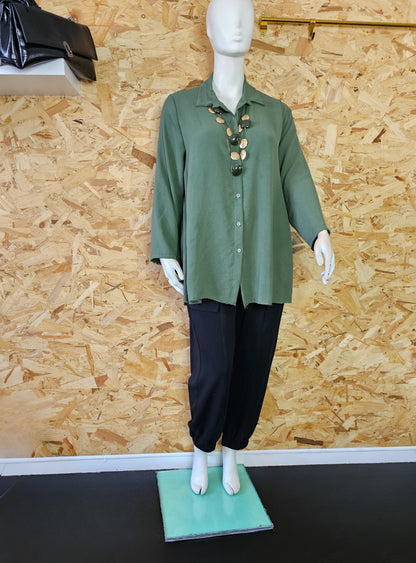 Chemise unie coupe évasée