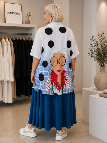 Chemise longue moti inspi Iris Apfel