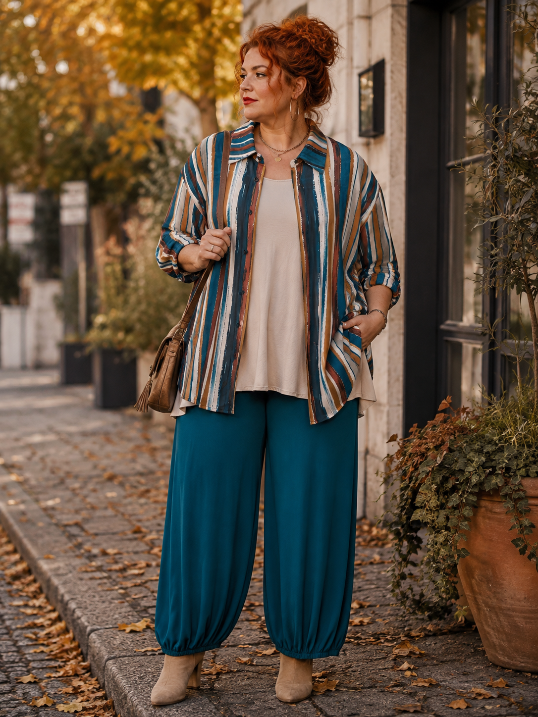 Chemise rayée colorée