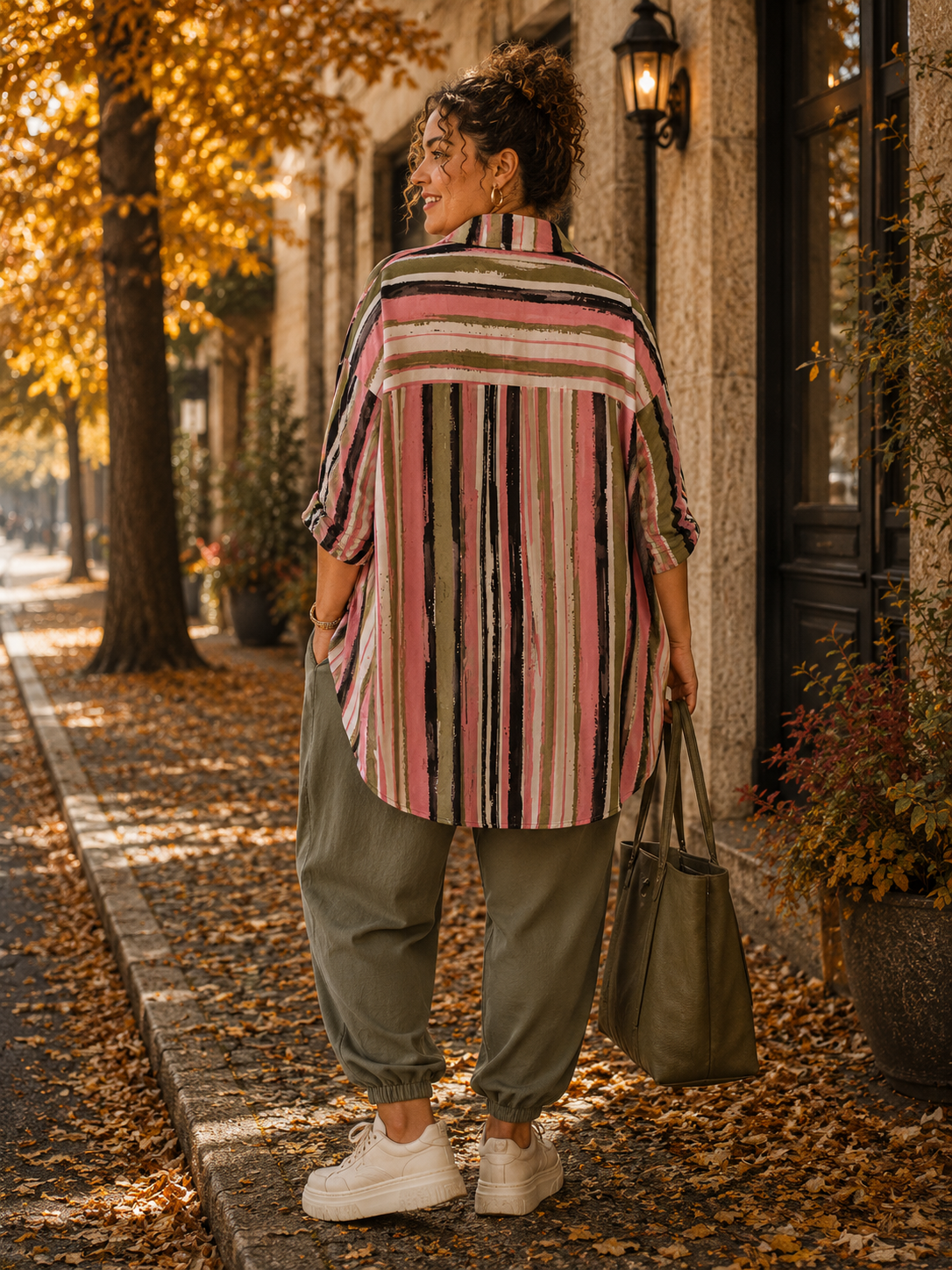 Chemise rayée colorée