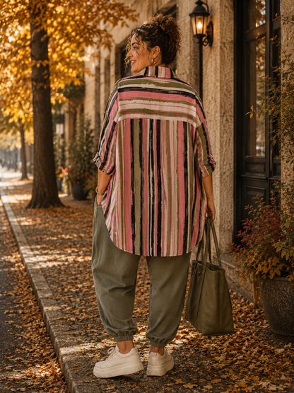 Chemise rayée colorée