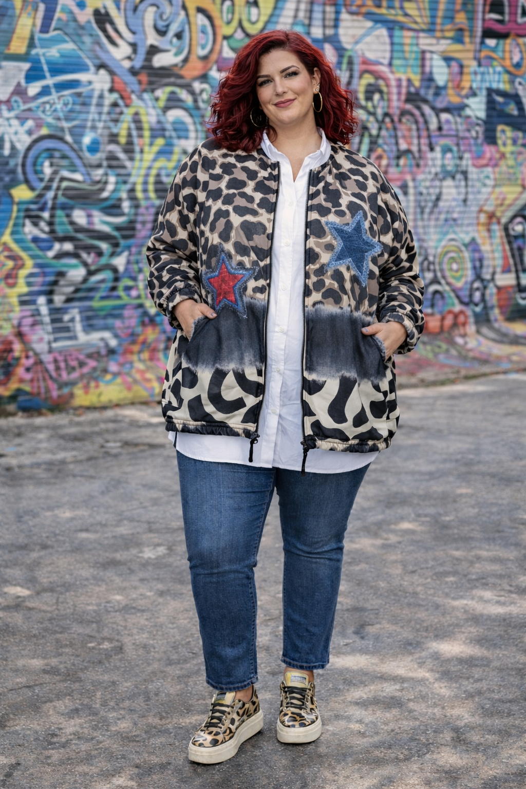 Veste type bombers, inspiration léopard