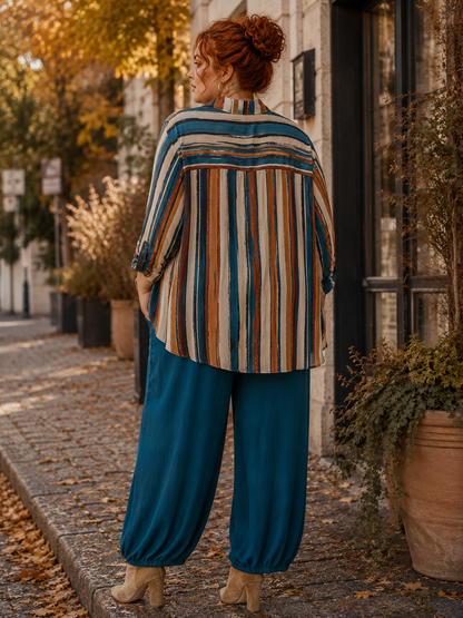 Chemise rayée colorée