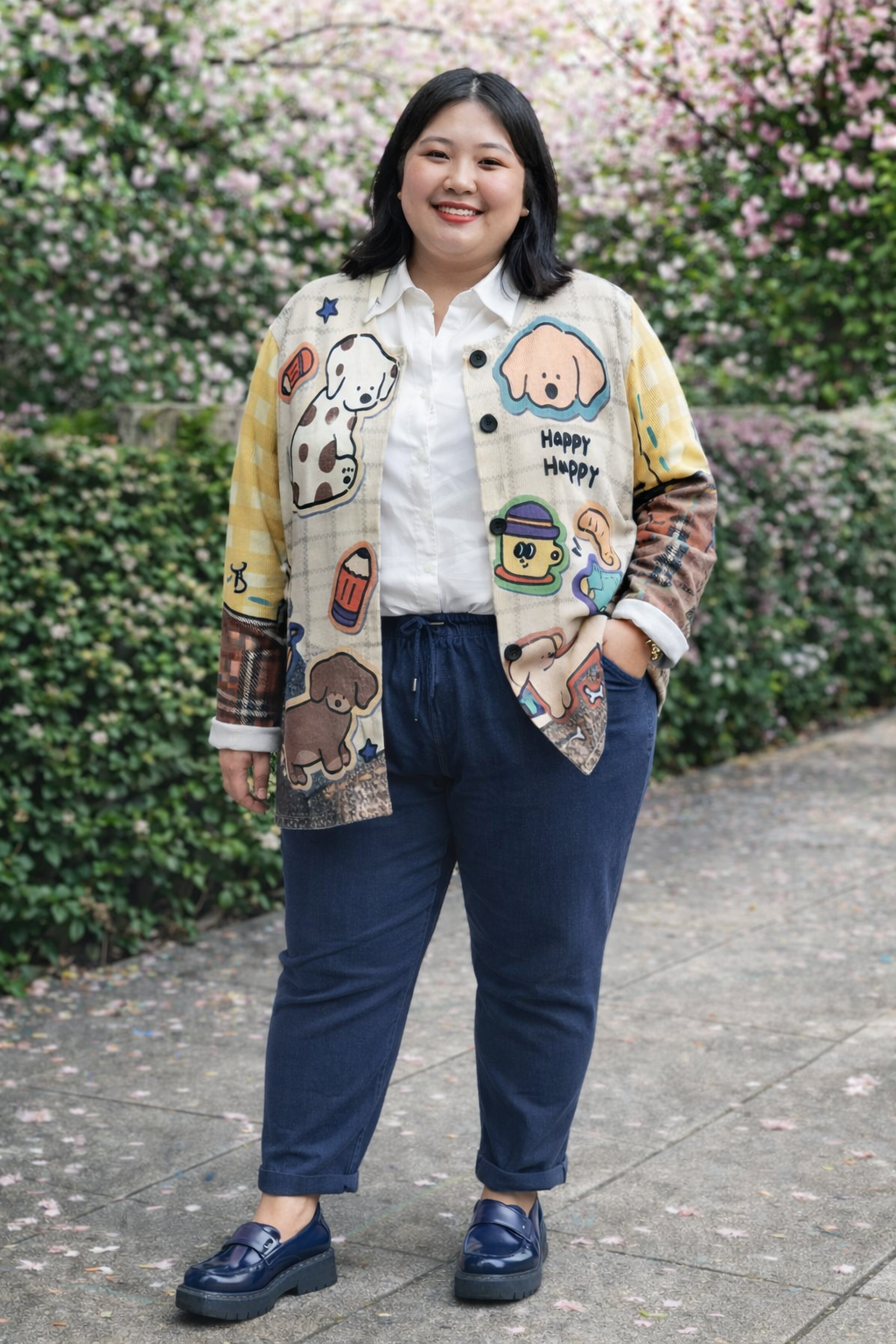 Gilet velouté motifs petits cabots