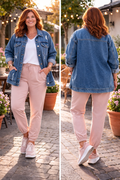 Veste jeans effets déchirures légères