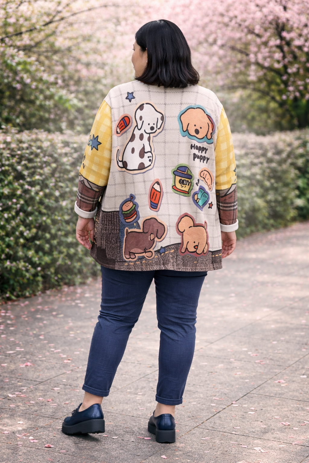 Gilet velouté motifs petits cabots