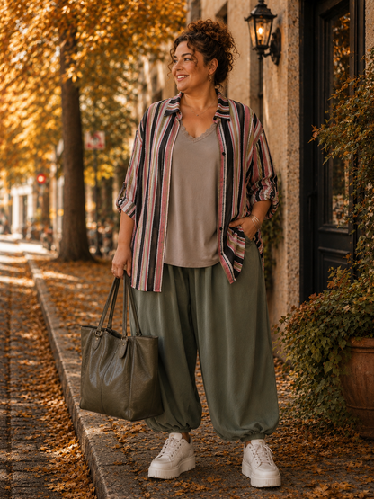 Chemise rayée colorée