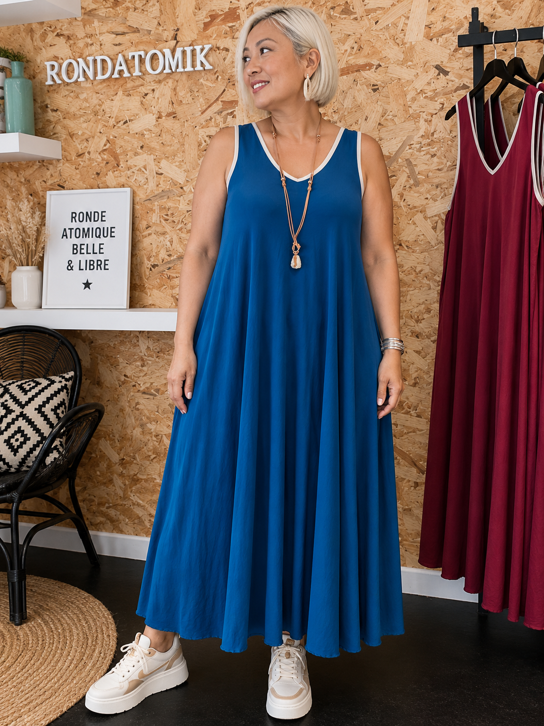 Robe évasée à bretelles