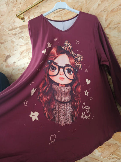 Tunique demoiselle à lunettes