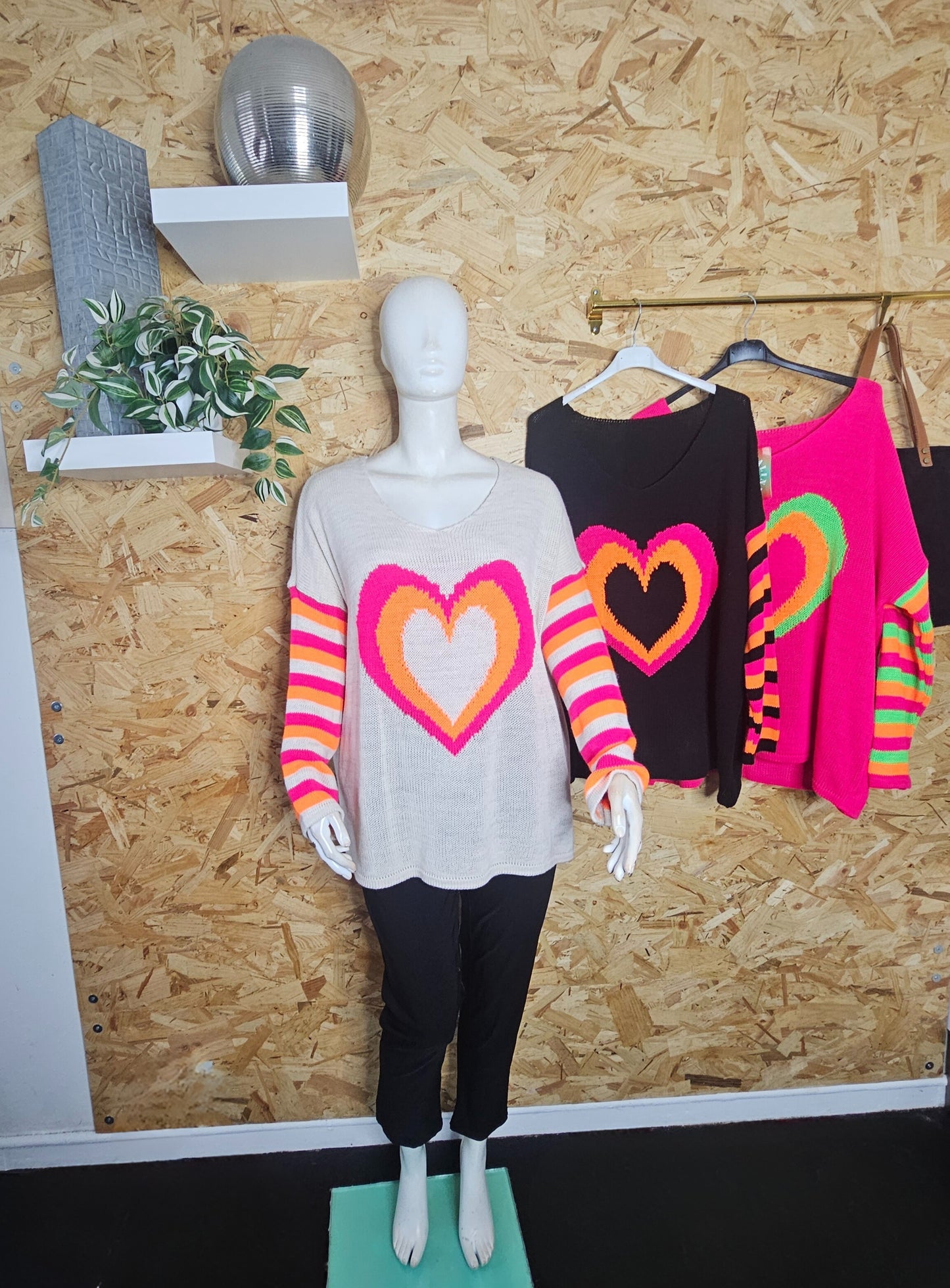 Pull cœur détails super colorés