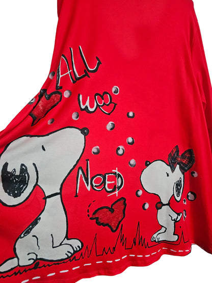 Robe tunique évasée Snoopy in love