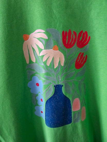 Teeshirt floral vert Brésil ou turquoise