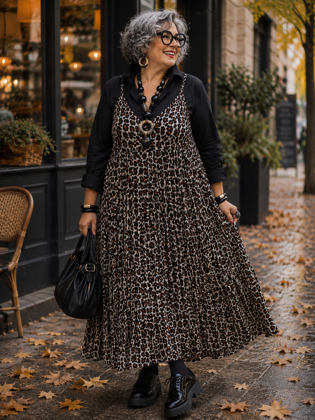 Robe plissée évasée à motifs