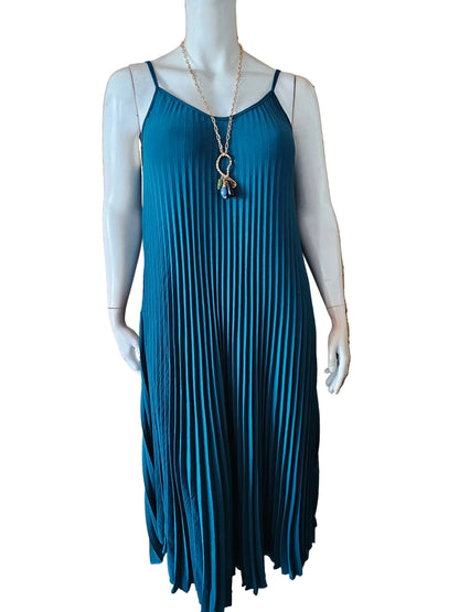 Robe plissée bretelles