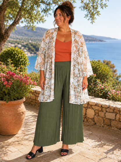 Veste de dentelle fleurie