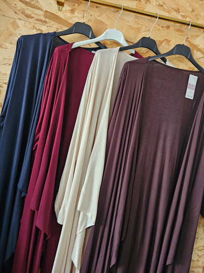 Gilet fluide long drapé devant