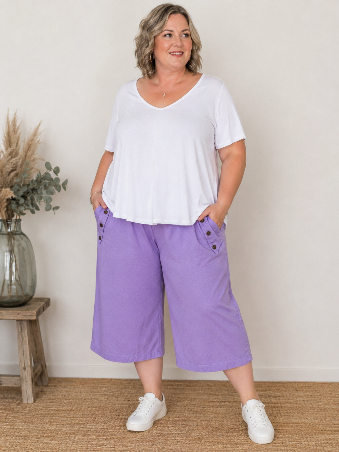 Pantacourt coupe jupe culotte