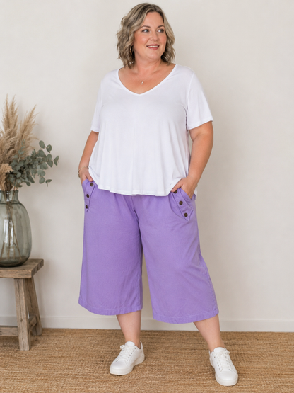 Pantacourt coupe jupe culotte
