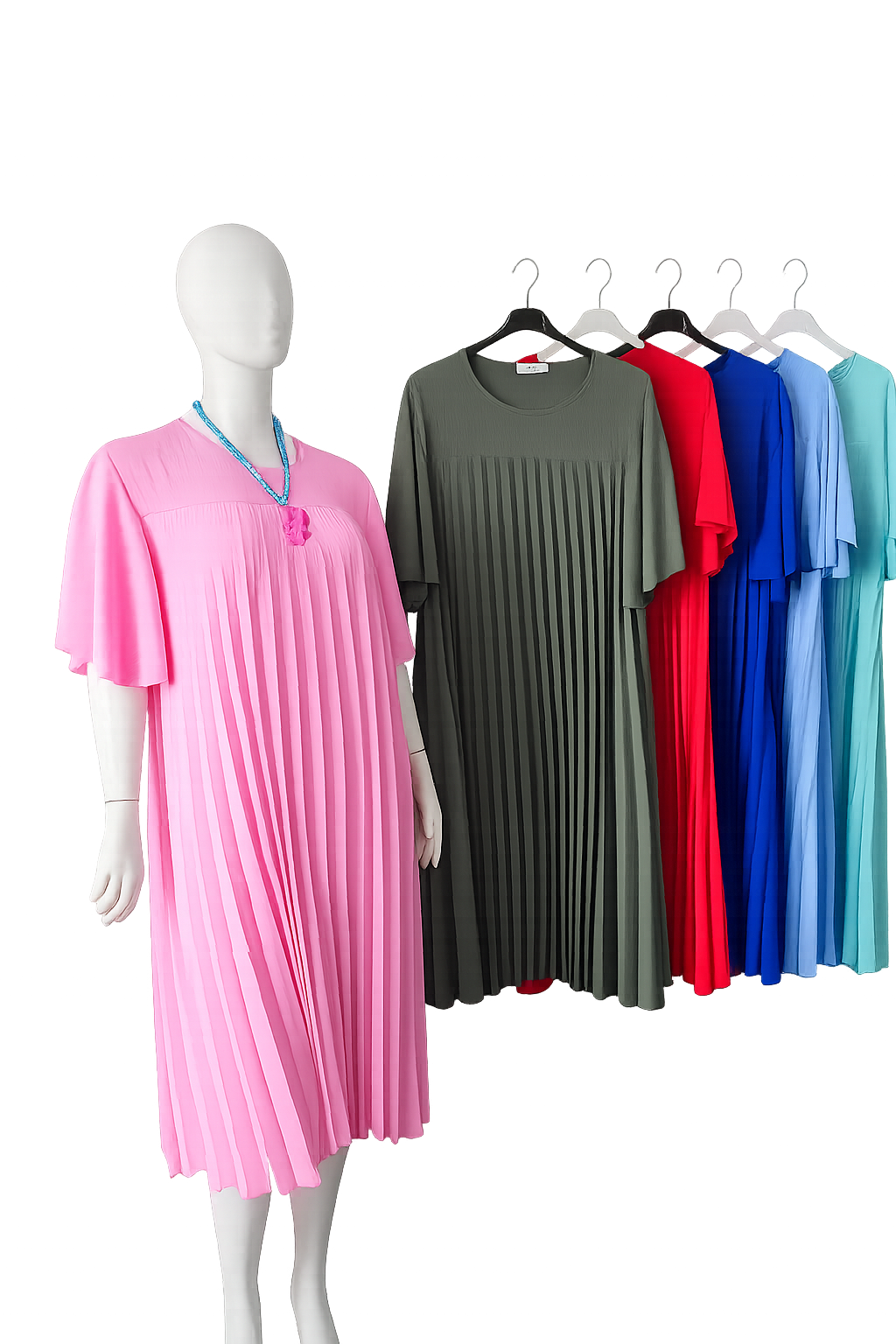 Robe évasée,  plissé soleil