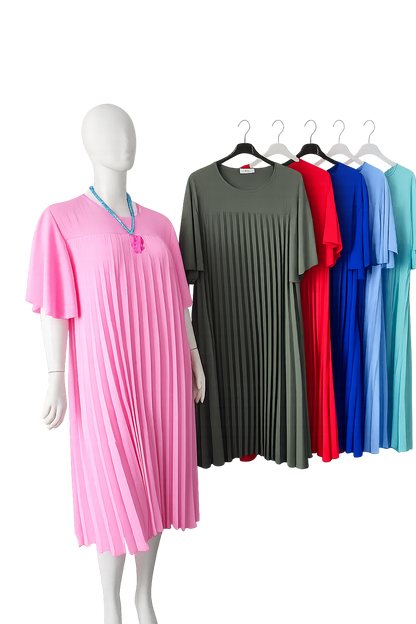 Robe évasée,  plissé soleil
