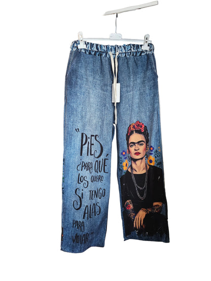 Palazzo faux jean mais vraie Frida
