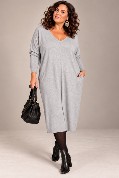Robe pull droite et longue