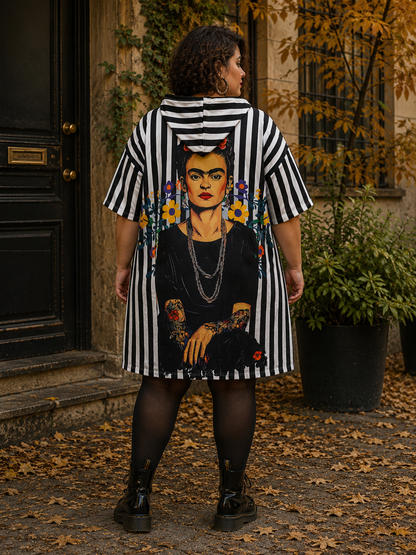 Robe tunique capuche Frida