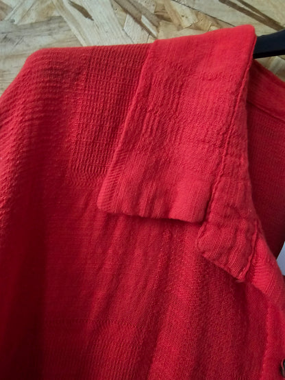 Chemise rouge coton tissé