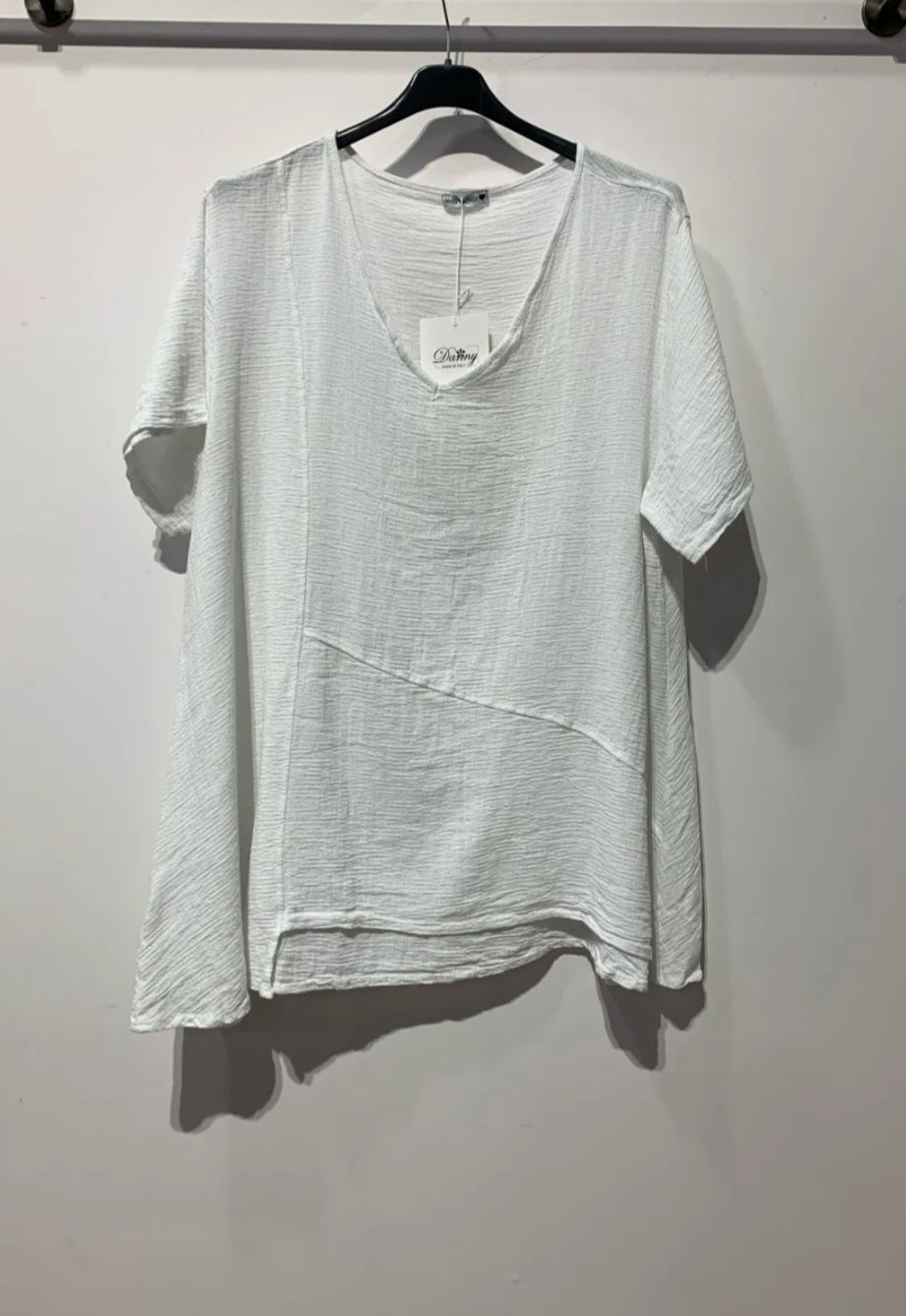 Tunique asymétrique tissée