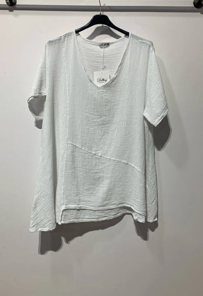 Tunique asymétrique tissée