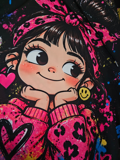 Sweat fillette graffiti